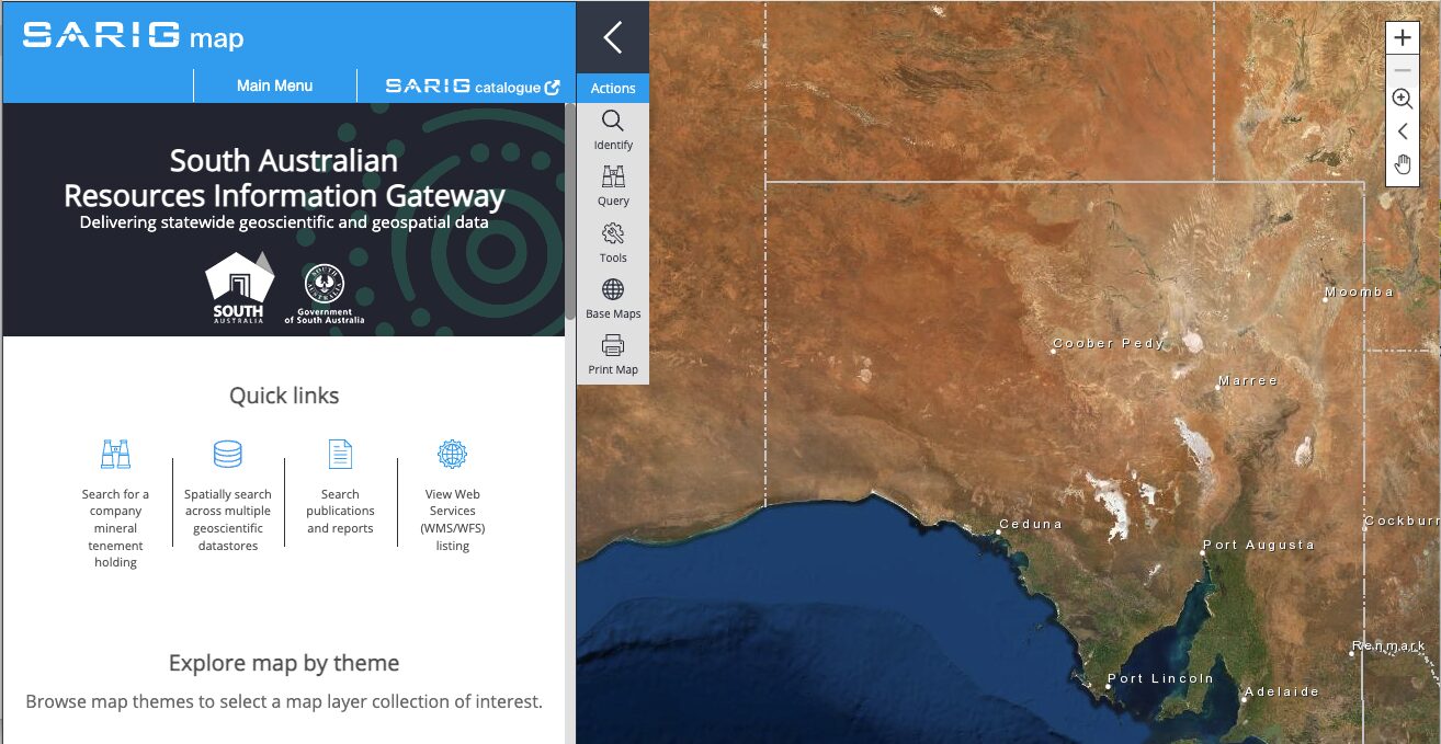 South Australian Resources Information Gateway (SARIG)