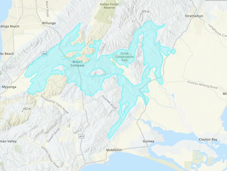 Commercial sandmine activity within the Cape Jervis Formation in the Mount Compass area